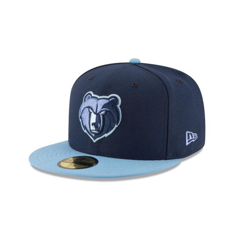 NBA Memphis Grizzlies 2tone 59Fifty Fitted (MGE0888) - Blue New Era Caps